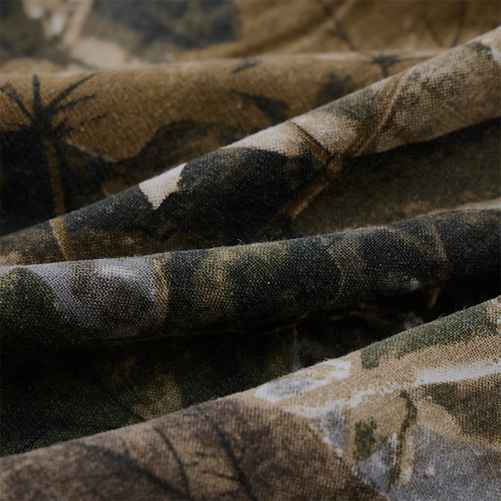 Buddha Stones Summer Casual Athletic Drawstring Camouflage Leaves Cotton Ramie Men's Shorts With Pockets - image 21