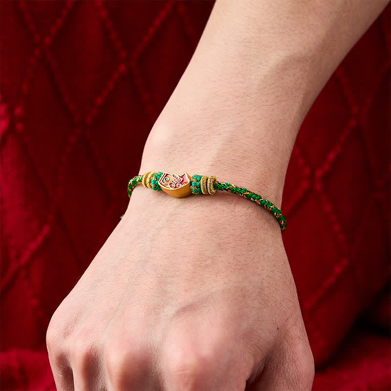 Buddha Stones Hand-Woven String Koi Fish Strength Rope Bracelet - image 4