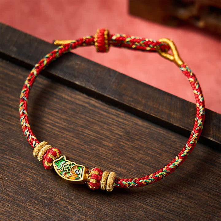 Buddha Stones Hand-Woven String Koi Fish Strength Rope Bracelet - image 11