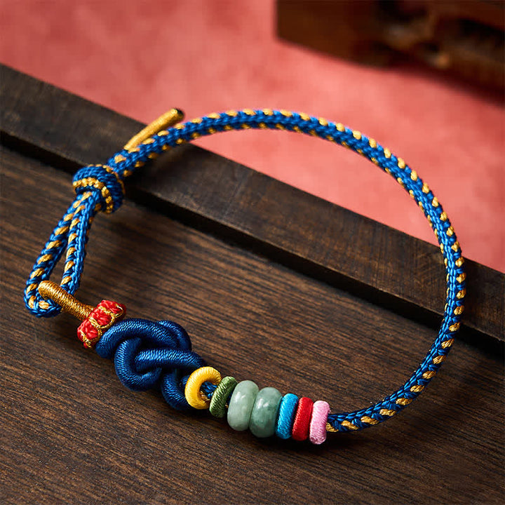 Buddha Stones Hand-Woven Chinese Knotting Luck Jade String Bracelet - image 10