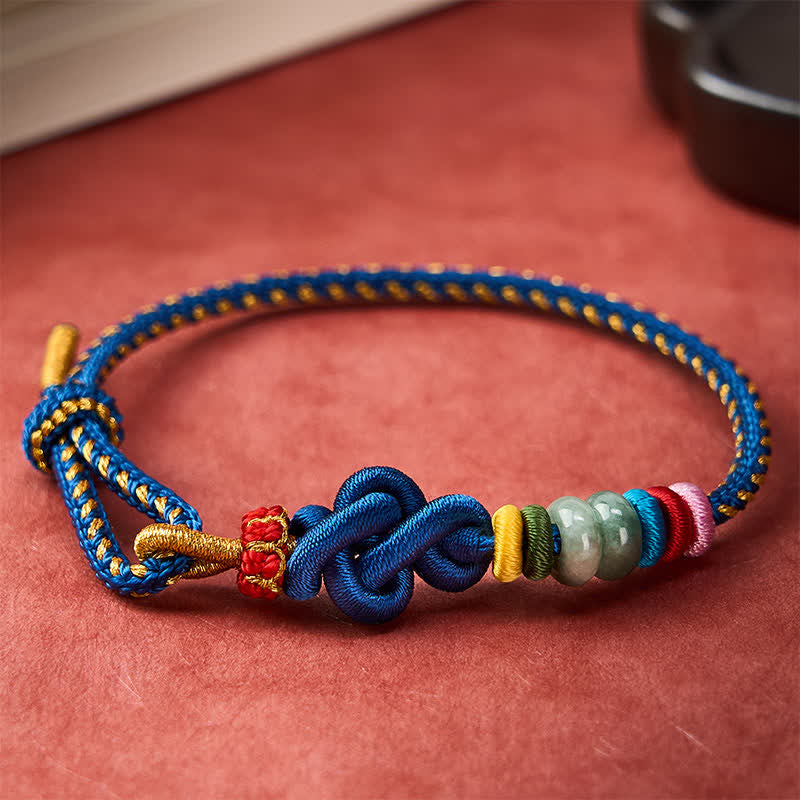 Buddha Stones Hand-Woven Chinese Knotting Luck Jade String Bracelet - image 11