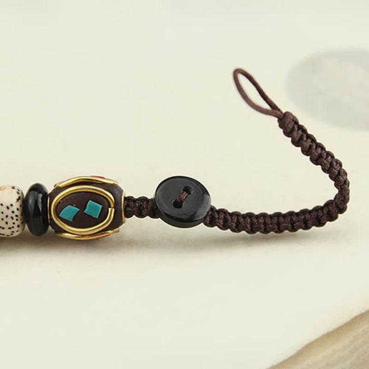Buddha Stones Wenge Wood Yin Yang Pendant Harmony Keychains - image 8