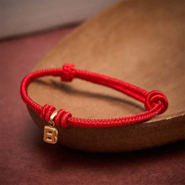Buddha Stones Titanium Steel Letter Red String Faith Bracelet - image 12