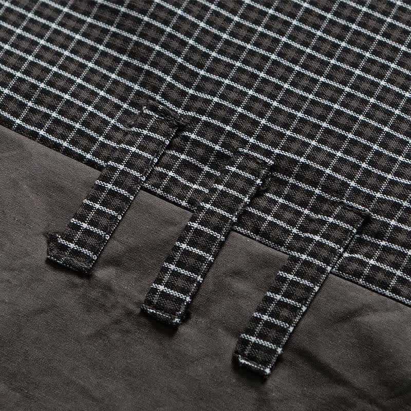 Buddha Stones Spring Fall Vintage Button-Up Plaid Men's Long Sleeve Shirts With Pocket - image 14