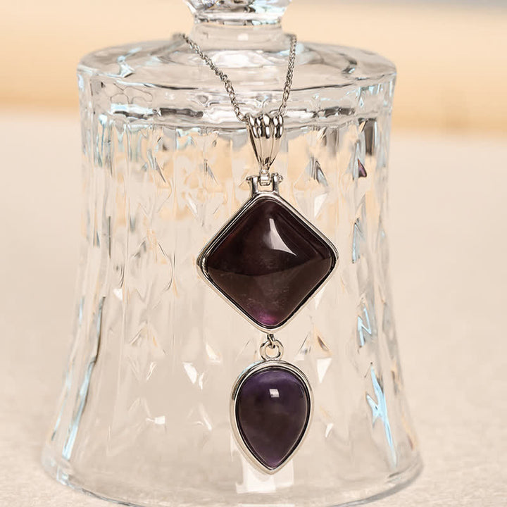 Buddha Stones Natural Stone Opal Double Pendant Calm Necklace - image 8