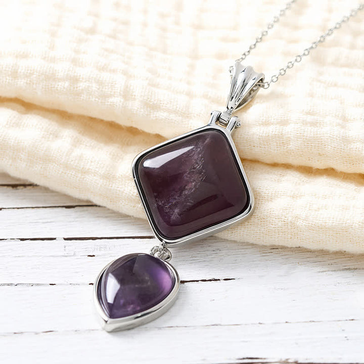 Buddha Stones Natural Stone Opal Double Pendant Calm Necklace - image 7