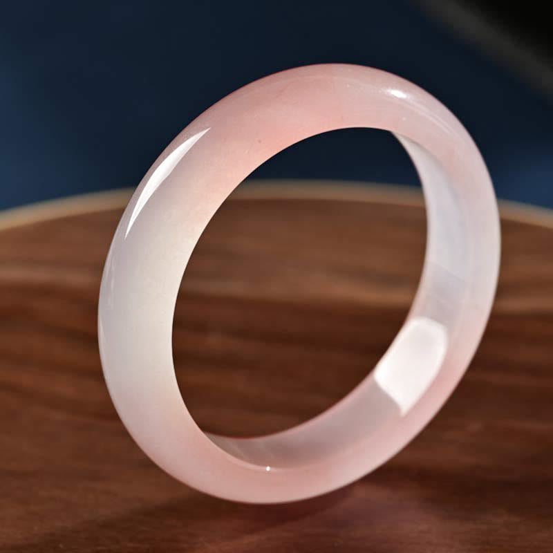 Buddha Stones Pink Crystal Love Warmth Bracelet Bangle - Flat - 60-62mm - image 0