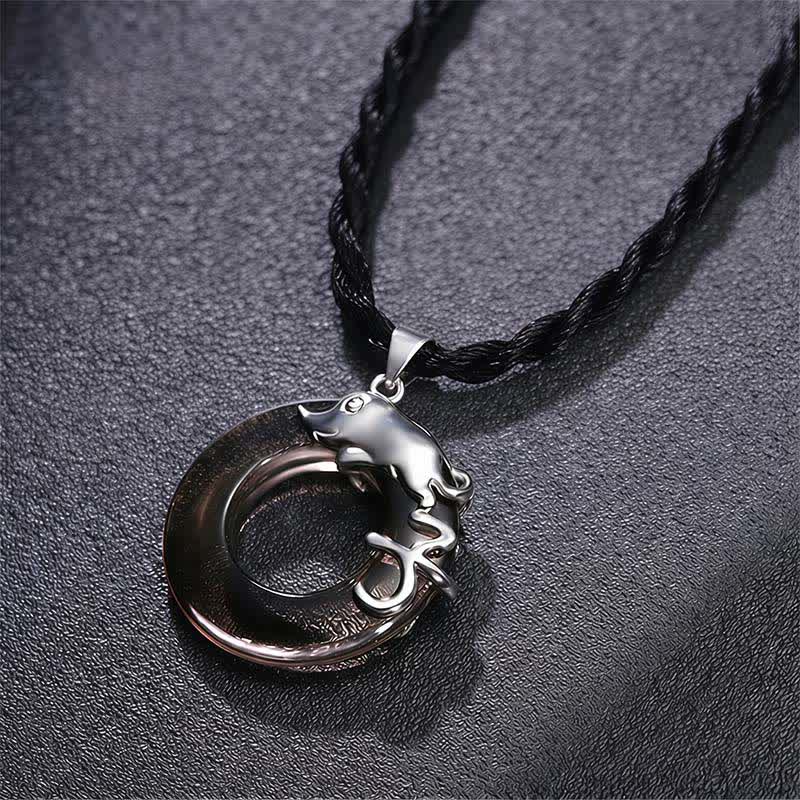Buddha Stones Chinese Zodiac Peace Buckle Fortune Pendant Necklace - image 3