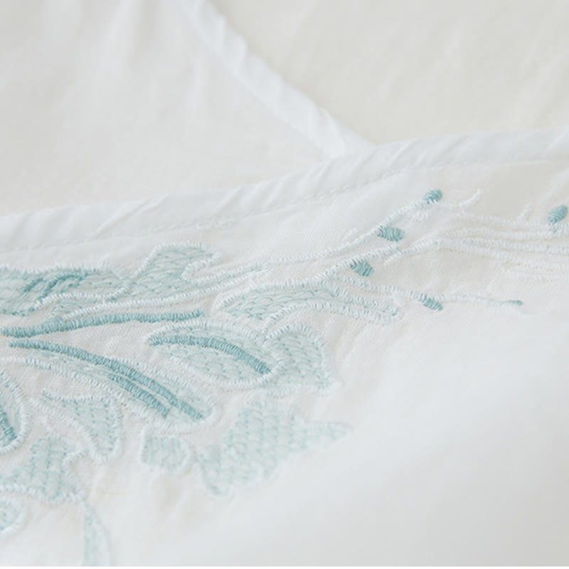Buddha Stones Casual Women's Embroidery Plants Design Three Quarter Sleeve Shirt - image 11
