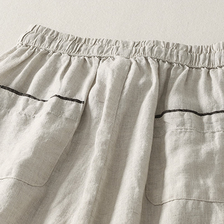 Buddha Stones Summer Casual Pure Color Drawstring Women's Harem Pants With Pockets - image 3