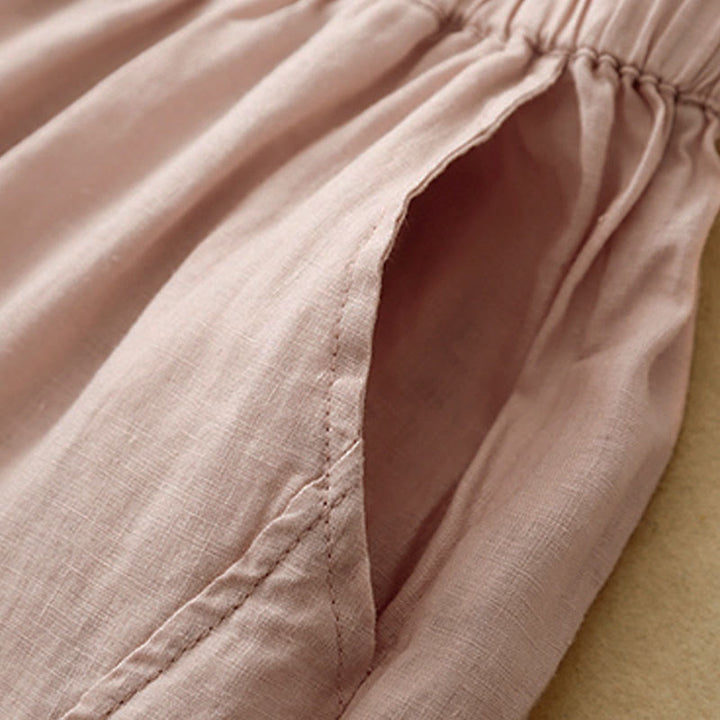 Buddha Stones Casual Plain Cropped Pants Women's Harem Pants With Pockets - image 22