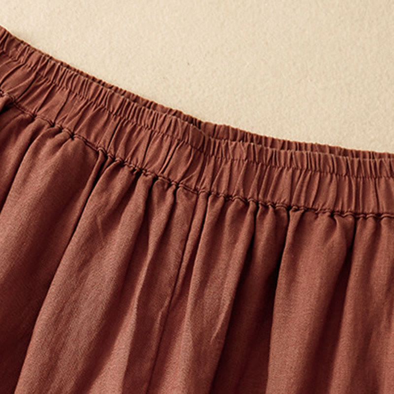 Buddha Stones Casual Plain Cropped Pants Women's Harem Pants With Pockets - image 16