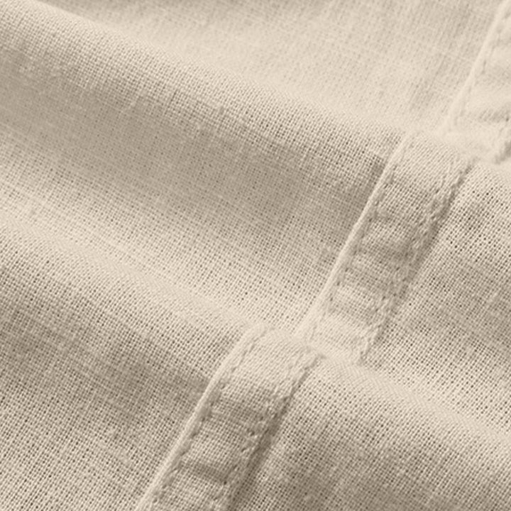 Buddha Stones Summer Men's Short Sleeve Button Down Cotton Linen Shirt - image 12