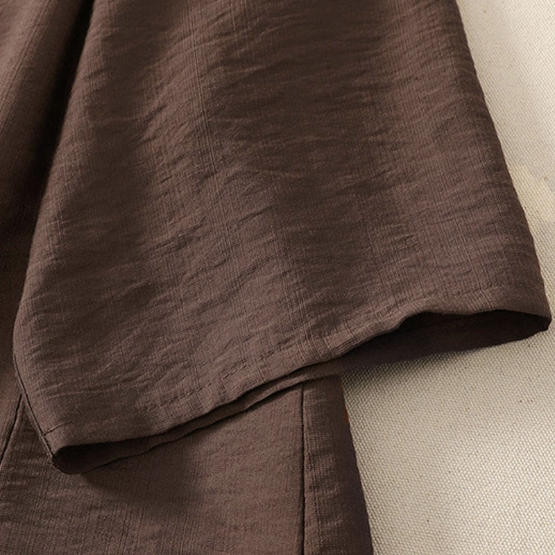 Buddha Stones Summer Casual Minimalist Button-Up Solid Women's Long Sleeve Shirts - image 20
