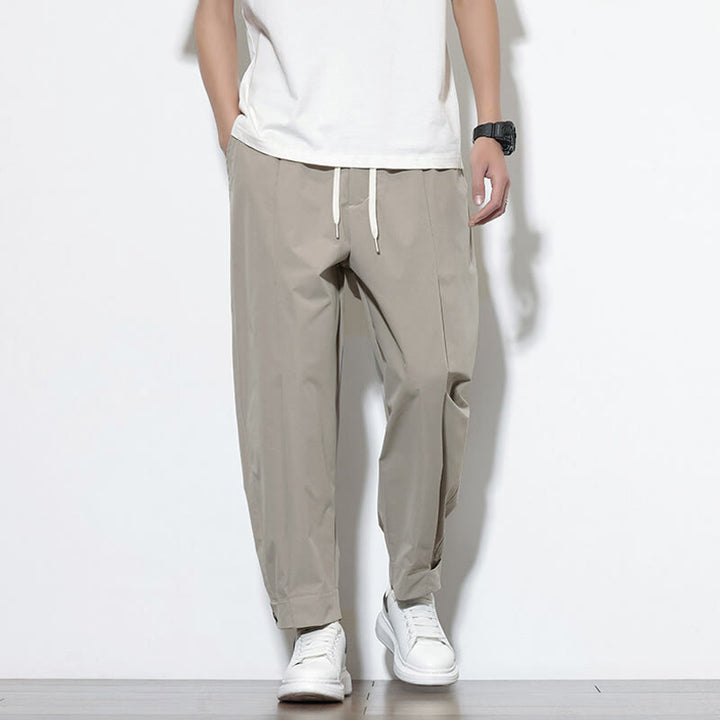 Buddha Stones Casual Solid Color Drawstring Men's Harem Pants With Pockets - Gray - US/UK/AU46，EU56 (5XL) - image 6