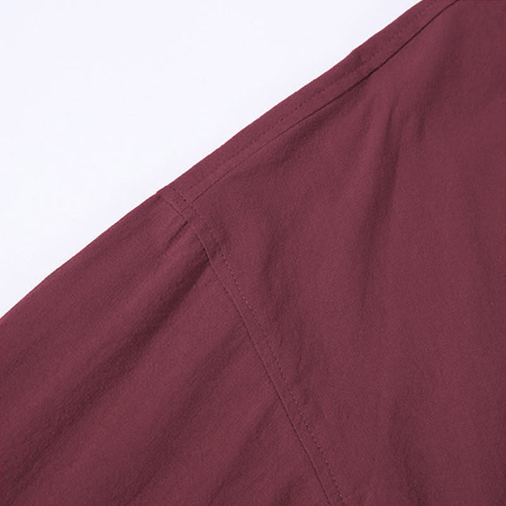 Buddha Stones Solid Color Lace-up Three Quarter Sleeve Open Front Jacket Men's Kimono - image 11
