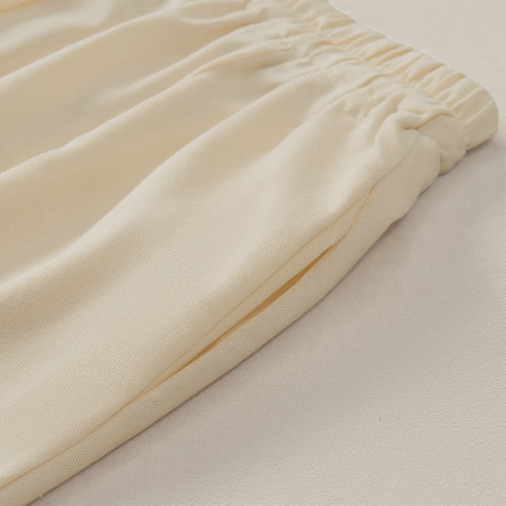 Buddha Stones Summer Casual Simple Drawstring Solid Cotton Linen Cropped Pants Women's Harem Pants With Pocket - image 4