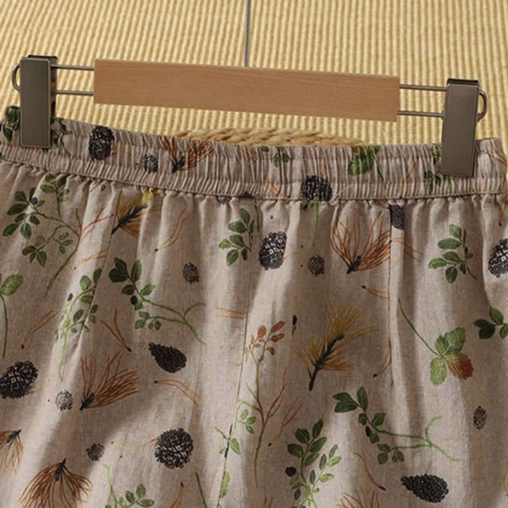 Buddha Stones Summer Casual Boho Floral Plant Women's Skirts With Pocket - image 4