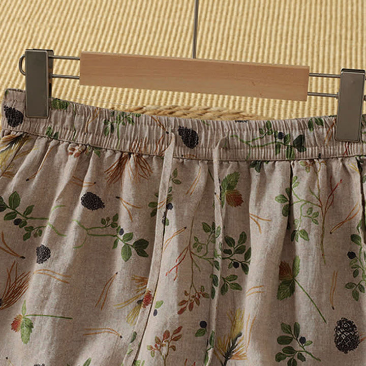 Buddha Stones Summer Casual Boho Floral Plant Women's Skirts With Pocket - image 5