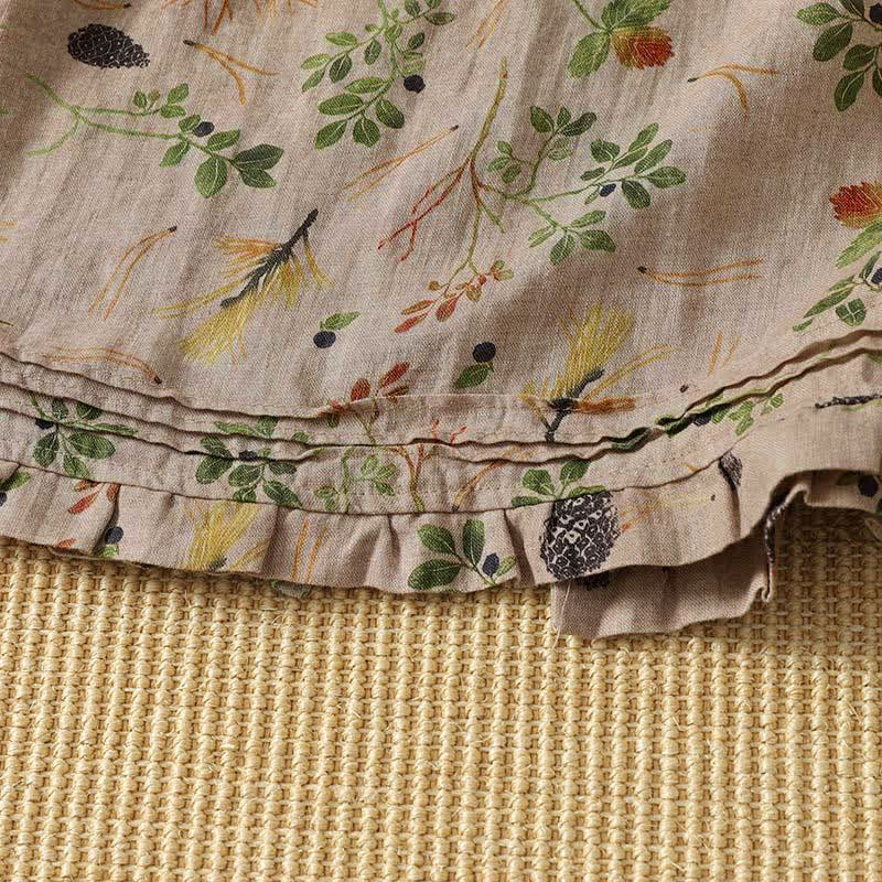 Buddha Stones Summer Casual Boho Floral Plant Women's Skirts With Pocket - image 8