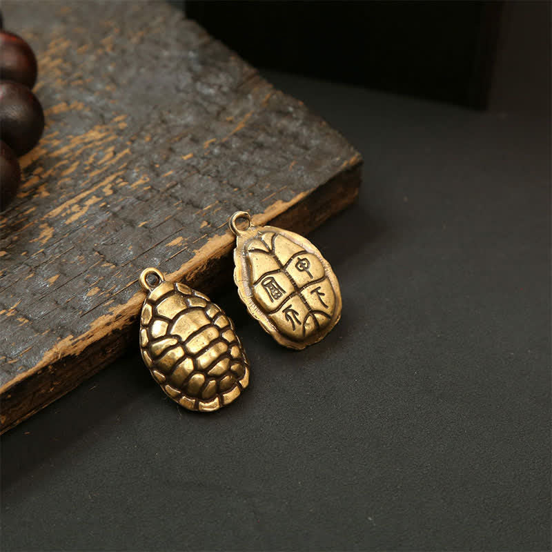 Buddha Stones Brass Turtle Pi Xiu Five Emperor Coins Protection Keychains - image 4