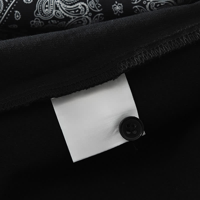 Buddha Stones Fall Casual Vintage Button-Up Paisley Cotton Men's Long Sleeve Shirts With Patch Pocket - image 5