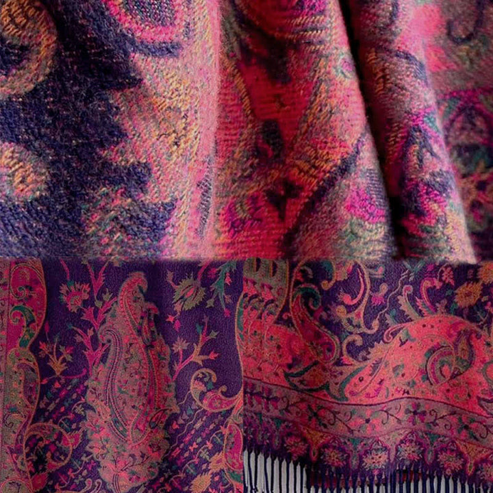Buddha Stones Tibetan Flower Branch Tassel Shawl Cozy Travel Scarf Wrap - image 14