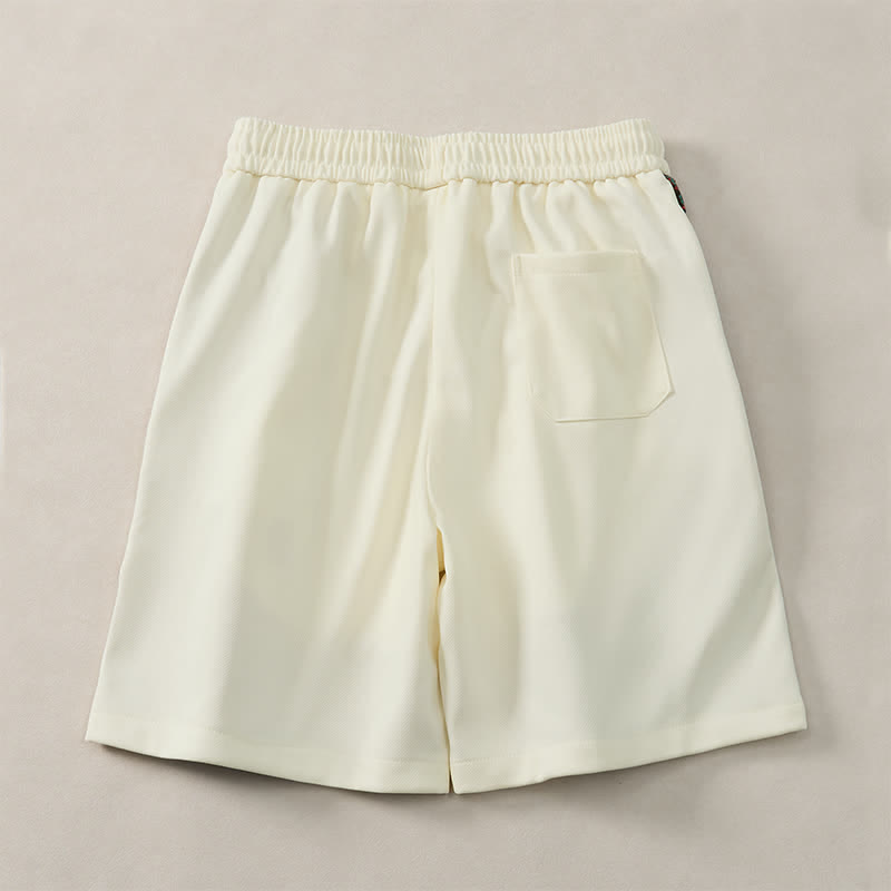 Buddha Stones Summer Boho Drawstring Elastic Waist Geometric Trim Men's Shorts With Pockets - image 24