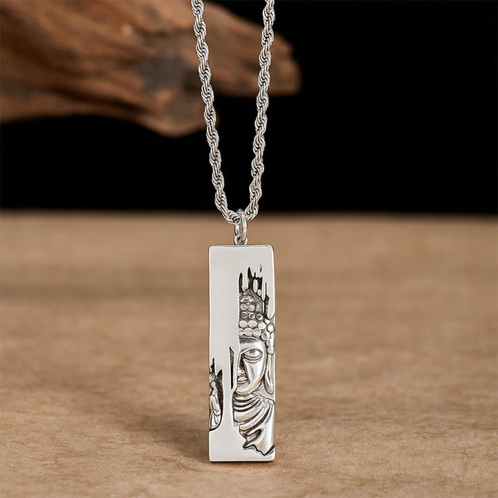 Buddha Stones Tathagata Buddha Strength Protection Amulet Lucky Vintage Style Pendant Necklace - image 16