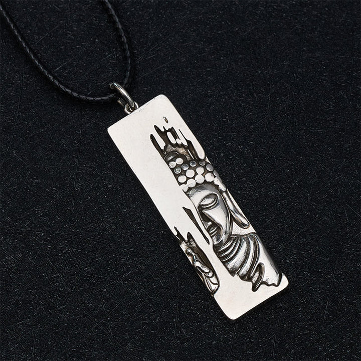 Buddha Stones Tathagata Buddha Strength Protection Amulet Lucky Vintage Style Pendant Necklace - image 3