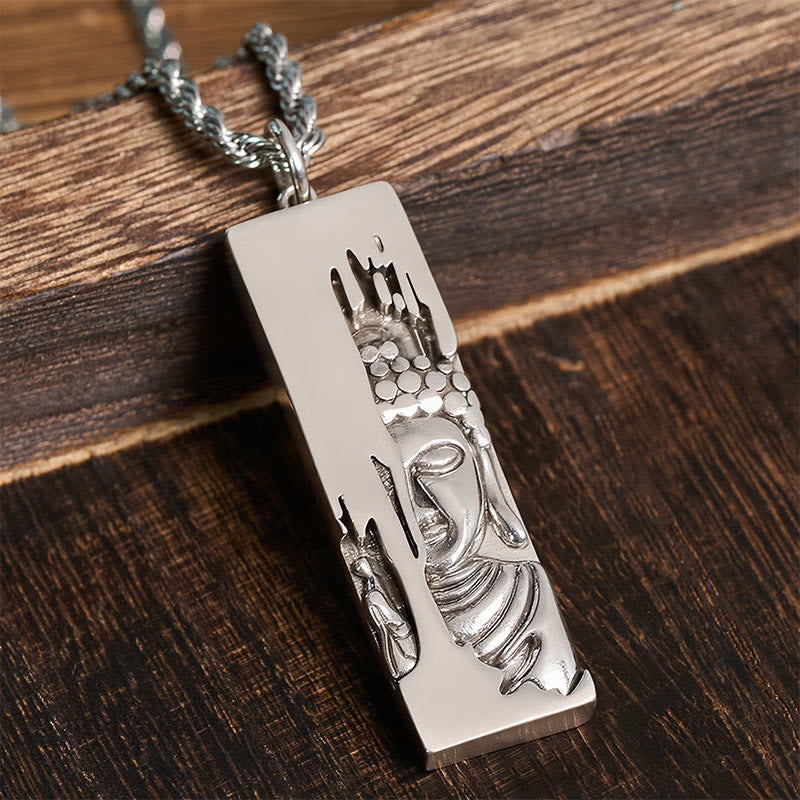 Buddha Stones Tathagata Buddha Strength Protection Amulet Lucky Vintage Style Pendant Necklace - image 17