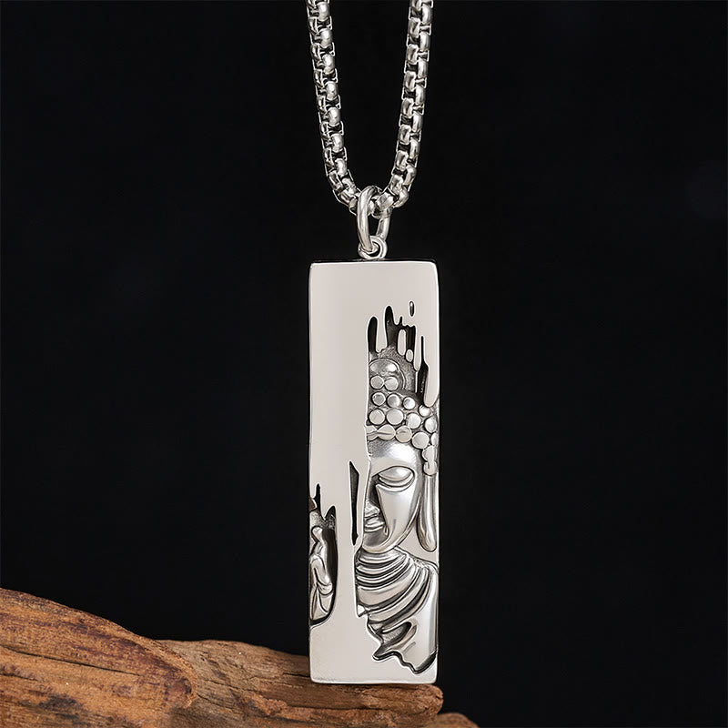 Buddha Stones Tathagata Buddha Strength Protection Amulet Lucky Vintage Style Pendant Necklace - image 8