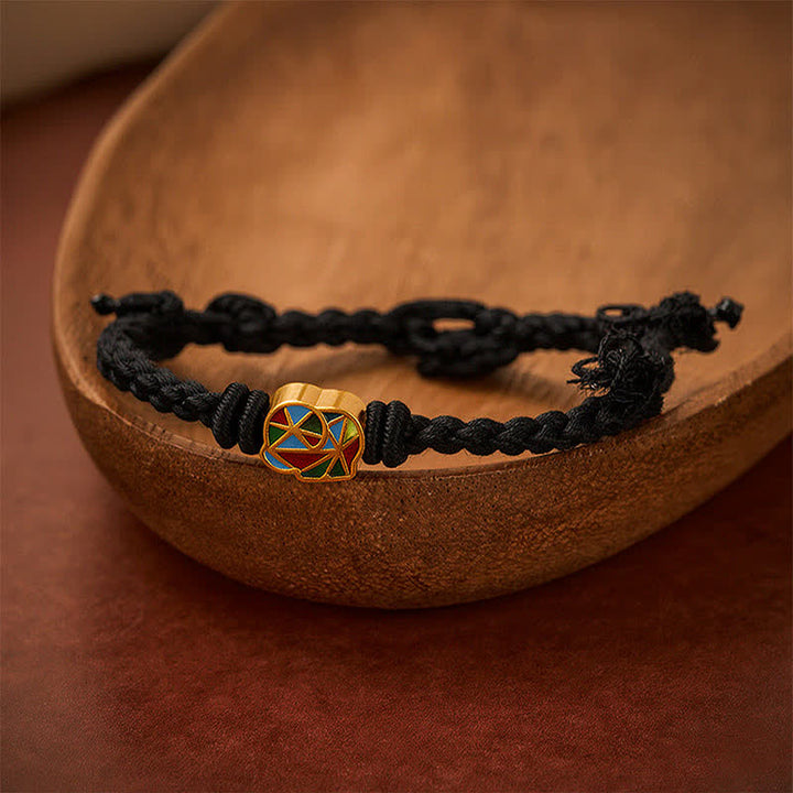 Buddha Stones Elephant Red String Balance Tibet Adjustable Bracelet - Black(Wrist Circumference: 5.5–6.7 in/14–17 cm) - image 11