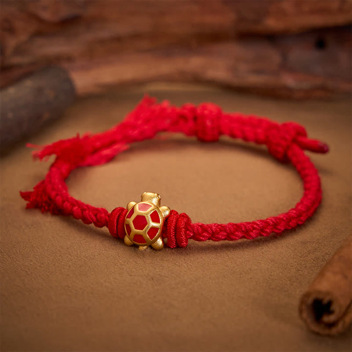 Buddha Stones Longevity Turtle Red String Balance Tibet Adjustable Bracelet - Red(Wrist Circumference: 5.5–6.7 in/14–17 cm) - image 0