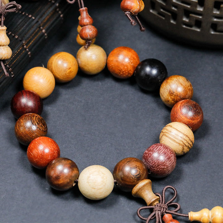 Buddha Stones  108 Beads Wenge Wood Mala Blessing Meditation Bracelet - image 12
