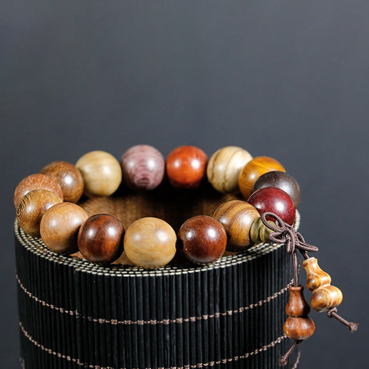 Buddha Stones  108 Beads Wenge Wood Mala Blessing Meditation Bracelet - image 13