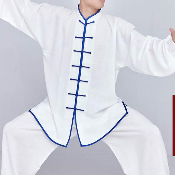 Buddha Stones Meditation Zen Prayer Spiritual Tai Chi Qigong Practice Unisex Embroidery Clothing Set - image 7