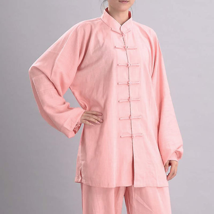 Buddha Stones Meditation Zen Prayer Spiritual Tai Chi Qigong Practice Unisex Embroidery Clothing Set - image 5