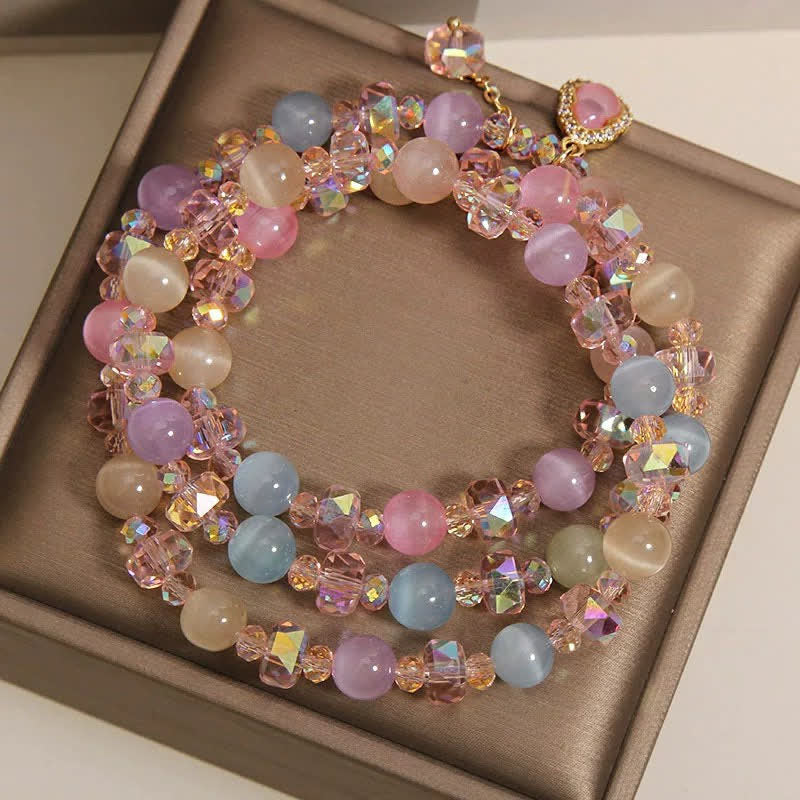 Buddha Stones Multicolor Cat's Eye Gourd Love Beads Bracelet - image 8