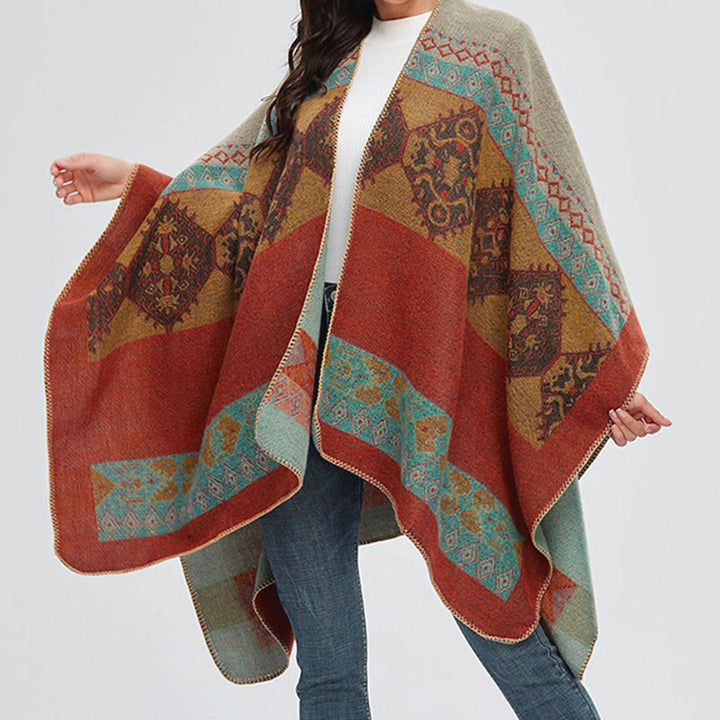 Buddha Stones Tibetan Shawl Diamond Pattern Winter Warm Cloak Scarf - image 10