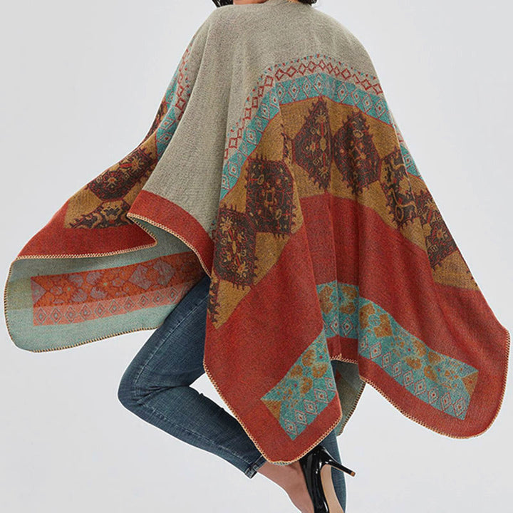 Buddha Stones Tibetan Shawl Diamond Pattern Winter Warm Cloak Scarf - image 12
