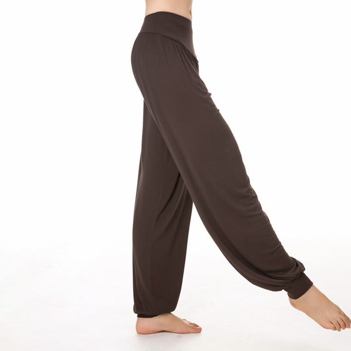 Buddha Stones Plain Color Loose Modal Yoga Dance Harem Pants - image 20