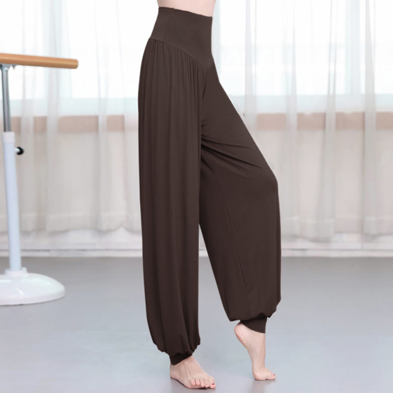 Buddha Stones Plain Color Loose Modal Yoga Dance Harem Pants - Sienna - US12，UK/AU16，EU44 (3XL) - image 19