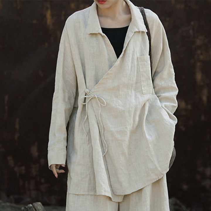 Buddha Stones Meditate Ramie Cotton Clothing - image 5