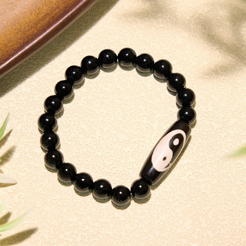 Buddha Stones Black Onyx Yin Yang Harmony Bracelet - image 1