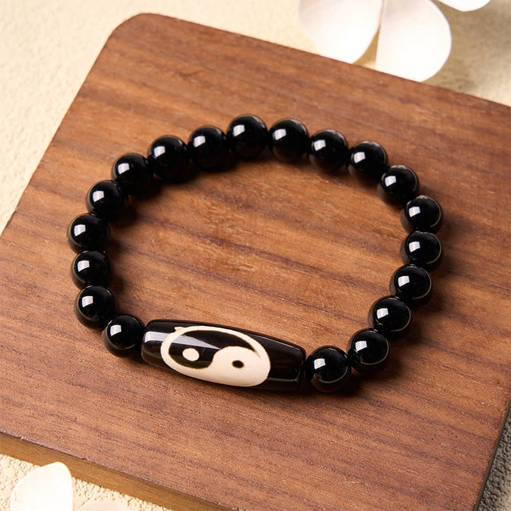 Buddha Stones Black Onyx Yin Yang Harmony Bracelet - image 2