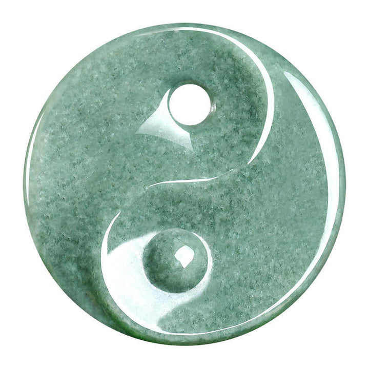 Buddha Stones Green Jade Yin Yang Balance Braided Cord Necklace - image 10
