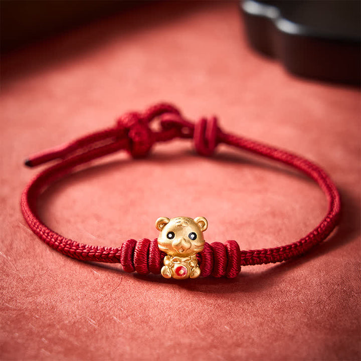 Buddha Stones Tiger Money Bag Red String Luck Braided Rope Bracelet - image 11