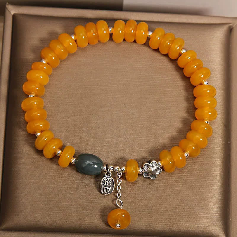 Buddha Stones Yellow Agate Green Agate Prosperity Charm Bracelet - image 2