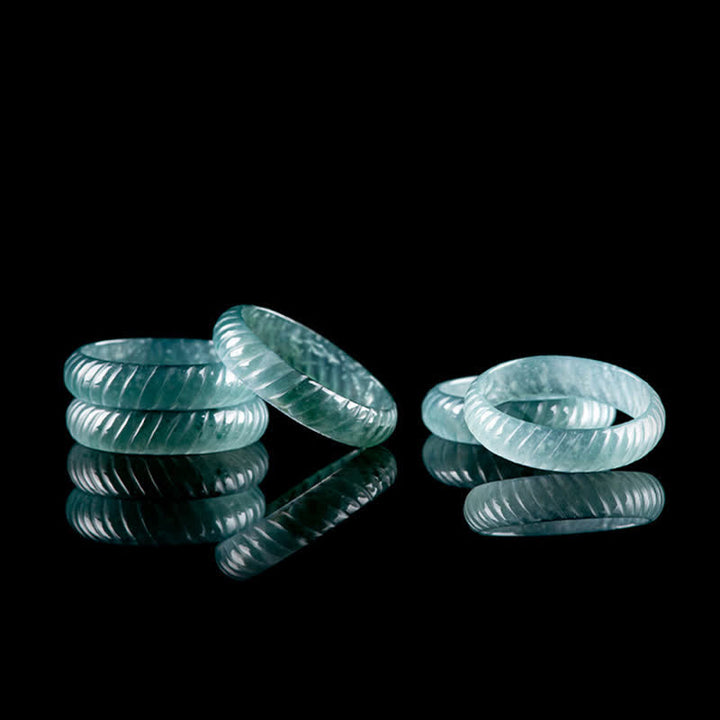 Buddha Stones Translucent Jade Dragon Scale Power Ring - image 6